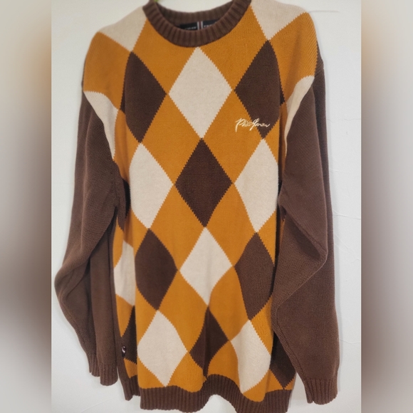 Phat Farm Other - VINTAGE PHAT FARM OVERSIZED ARGYLE SWEATER Sz XL